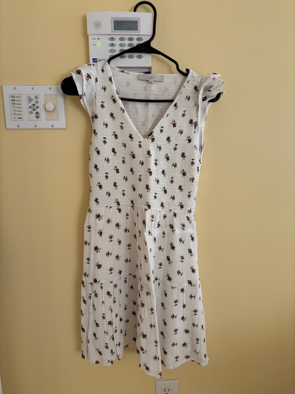 LOFT Floral V-Neck Dress
